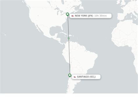 flights from santiago chile to new york